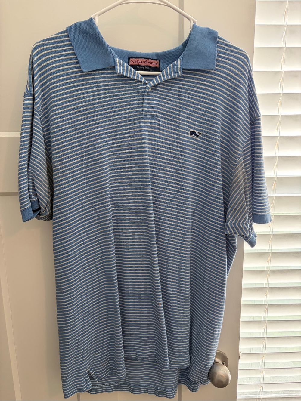 Vineyard Vines Men’s Blue White Striped Polo Shirt Size L